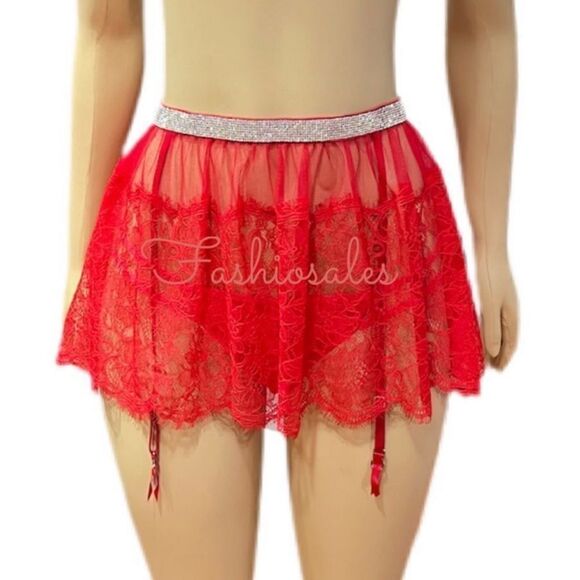 Victoria’s Secret Bundle of 5 Shine Strap , Starstruck Skirt garter Belt M/L - Picture 11 of 13